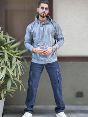 Splatter Spray Wave Light Grey Full Sleeve Sweatshirt