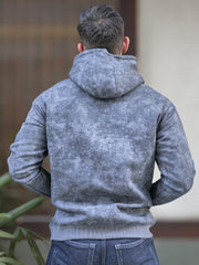 Cloud Printed Light Grey Full Sleeve Sweatshirt