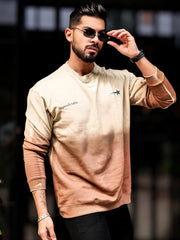Unpredictable Beige Full Sleeve Sweatshirt