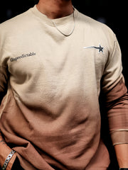 Unpredictable Beige Full Sleeve Sweatshirt