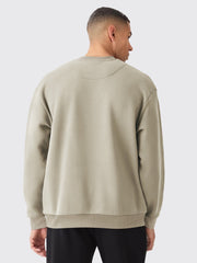Cozy Cut Solid Biscuit Full Sleeve Sweatshirt