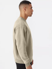 Cozy Cut Solid Biscuit Full Sleeve Sweatshirt