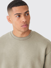 Cozy Cut Solid Biscuit Full Sleeve Sweatshirt