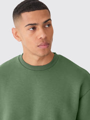Cozy Cut Solid Hunter Green Full Sleeve Sweatshirt