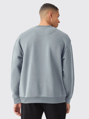Cozy Cut Solid Light Grey Full Sleeve Sweatshirt