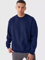 Cozy Cut Solid Navy Full Sleeve Sweatshirt