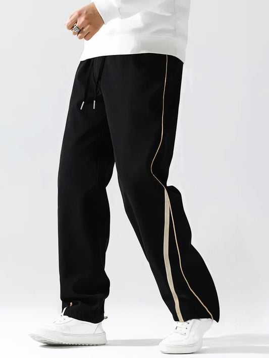 Power Piping Black Baggy Trackpant