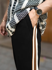TwinLine Tape Black Trackpant