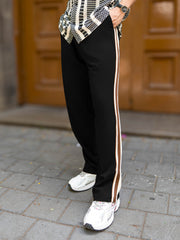 TwinLine Tape Black Trackpant
