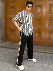 TwinLine Tape Black Trackpant