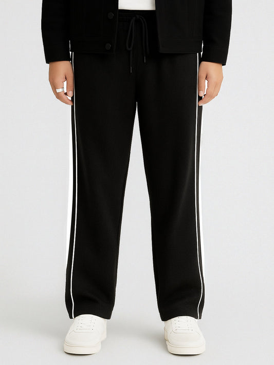 Goal Line Black Baggy Trackpant