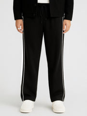 Goal Line Black Baggy Trackpant
