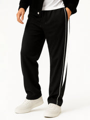 Goal Line Black Baggy Trackpant