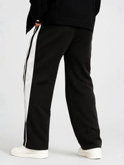 Goal Line Black Baggy Trackpant