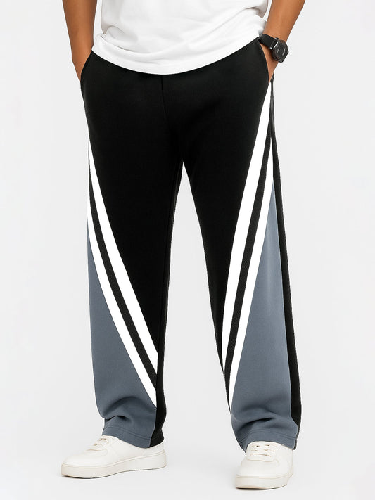 Crosscut Black Baggy Trackpant