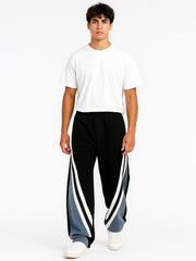 Crosscut Black Baggy Trackpant