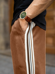 Tri-Color Brown Trackpant