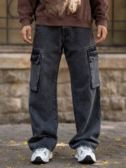 Baggy Graphite Cargo Denim