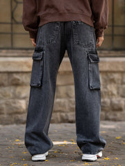 Baggy Graphite Cargo Denim