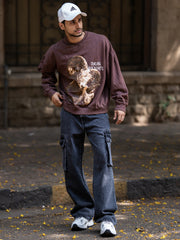 Baggy Graphite Cargo Denim