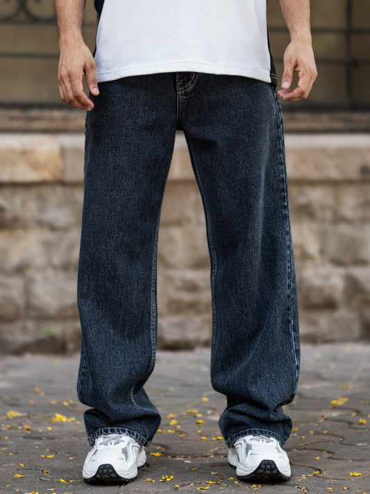 Baggy Navy Bootcut Denim