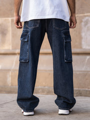 Baggy Navy Cargo Denim