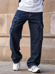 Baggy Navy Cargo Denim