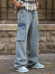 Baggy Retro Cloud Cargo Denim