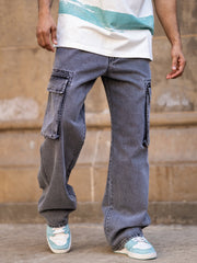 Baggy Shadow Grey Cargo Denim