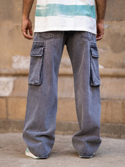 Baggy Shadow Grey Cargo Denim