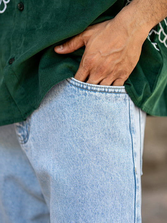 Baggy Sky Fade Bootcut Denim
