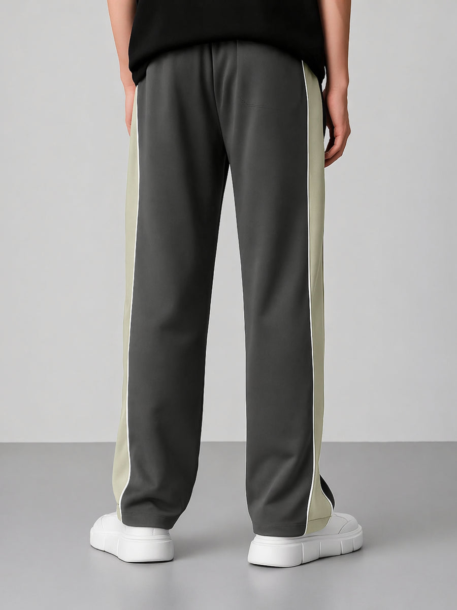 Dark grey bold panel pants for men - view 3