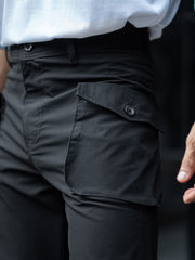 Submarine Flap Pocket Black Cargo Pant