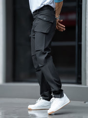 Submarine Flap Pocket Black Cargo Pant