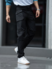 Submarine Flap Pocket Black Cargo Pant