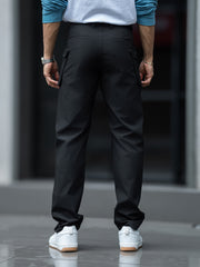 Submarine Flap Pocket Black Cargo Pant