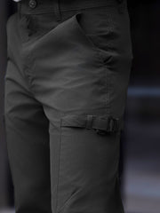 Submarine Buckle Pocket Dark Grey Cargo Pant