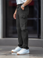 Submarine Buckle Pocket Dark Grey Cargo Pant