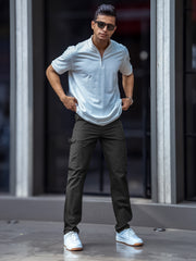 Submarine Buckle Pocket Dark Grey Cargo Pant