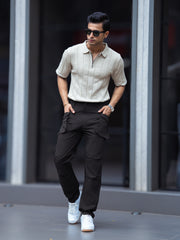 Submarine Flap Pocket Dark Grey Cargo Pant