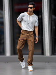 Submarine Buckle Pocket Khaki Cargo Pant