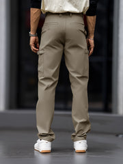 Submarine Buckle Pocket Light Grey Cargo Pant