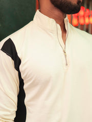 Color Block Side Panel Half Sleeve Tshirt