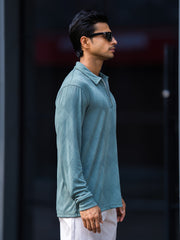 Rhombus Berly Green Full Sleeve Polo T-Shirt