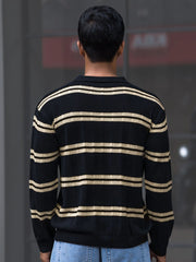 Sterling Black Full Sleeve Polo T-Shirt