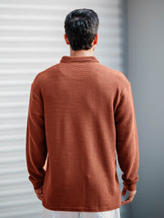 Umbrella Rust Full Sleeve Polo T-Shirt