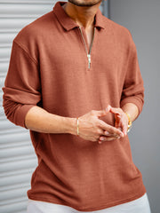 Umbrella Rust Full Sleeve Polo T-Shirt