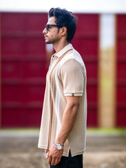 Knitridge Biscuit Half Sleeve Polo T-Shirt