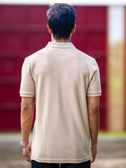 Knitridge Biscuit Half Sleeve Polo T-Shirt