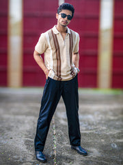 Knitridge Biscuit Half Sleeve Polo T-Shirt